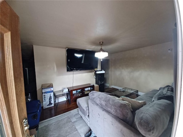 living room featuring hardwood / wood-style flooring