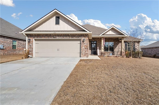 craftsman-style home with a garage