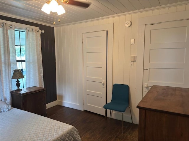 9740 Tanner Williams Rd, Mobile, AL 36608 - bedroom featuring ornamental molding and dark wood-style flooring