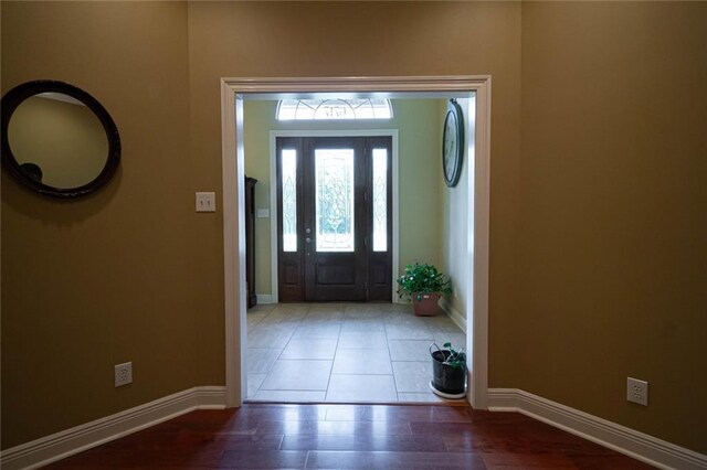 view of tiled foyer