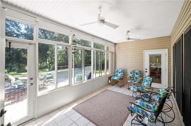 7180 Cannon Ball Cir, Bay Minette, AL 36507 - sunroom / solarium with a ceiling fan and a healthy amount of sunlight