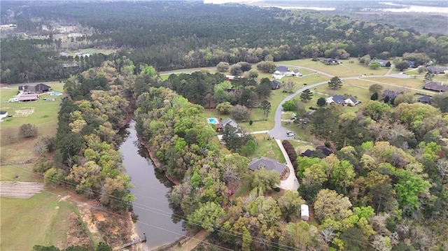 7180 Cannon Ball Cir, Bay Minette, AL 36507 - drone / aerial view featuring a water view and a view of trees