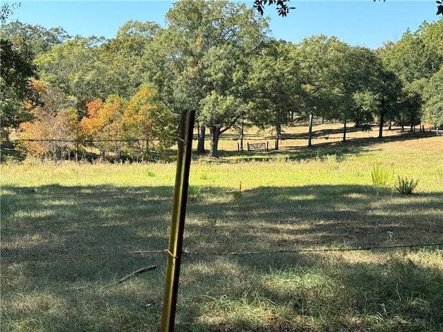 view of yard featuring a rural view