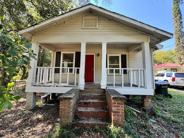 bungalow-style house with a porch