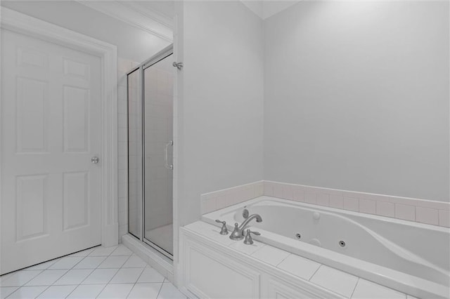 4008 Mcgregor Oaks, Mobile, AL 36608 - full bath featuring a stall shower, a jetted tub, and tile patterned floors
