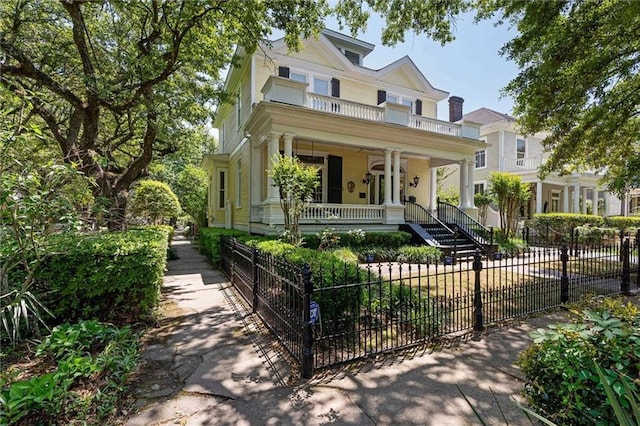 251 Georgia Ave S, Mobile, AL 36604 - victorian house featuring a porch and a fenced front yard
