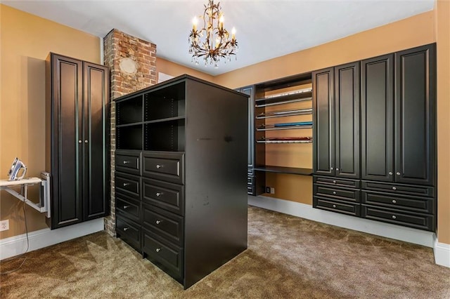 251 Georgia Ave S, Mobile, AL 36604 - spacious closet with carpet floors and a notable chandelier