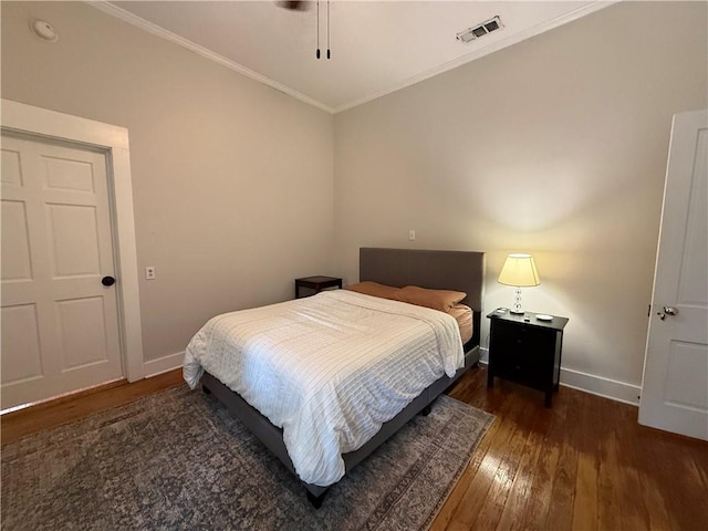 1367 Brown St, Mobile, AL 36604 - bedroom with hardwood / wood-style flooring and ornamental molding