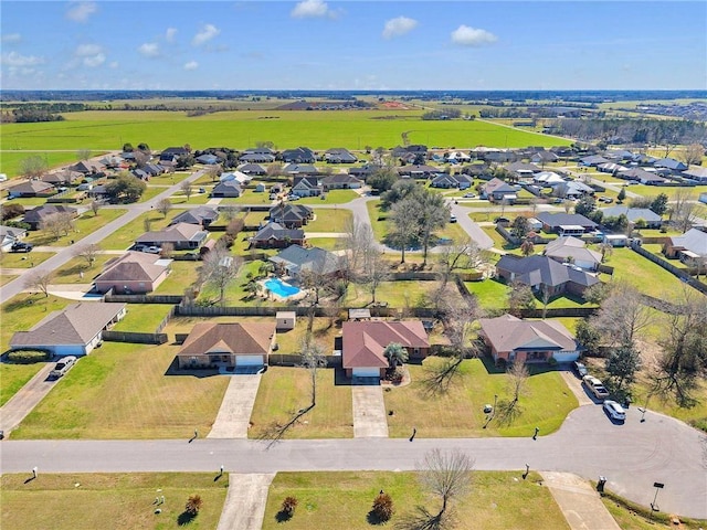 bird's eye view with a residential view