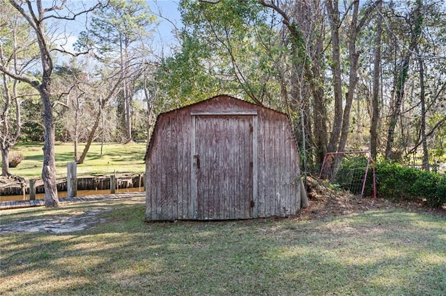 view of shed