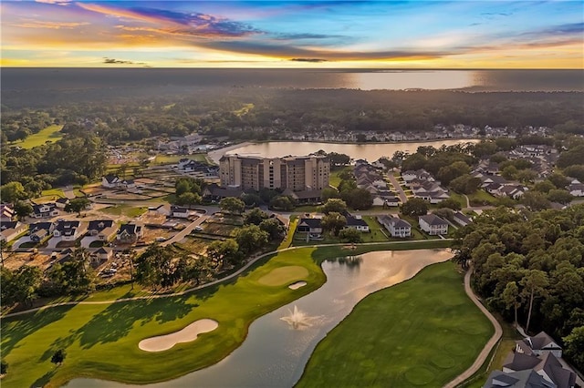 18269 Colony Dr Unit 405, Fairhope, AL 36532 - aerial view at dusk of a water view and golf course view