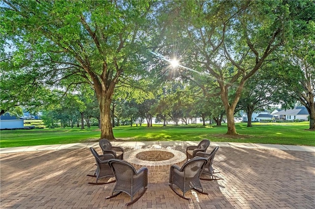 18269 Colony Dr Unit 405, Fairhope, AL 36532 - view of patio featuring a fire pit