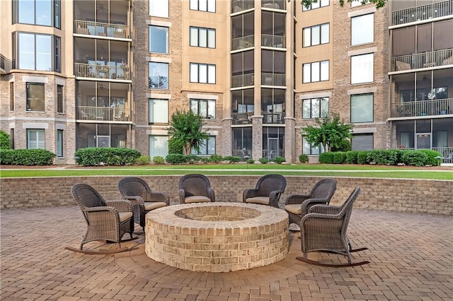 18269 Colony Dr Unit 405, Fairhope, AL 36532 - view of patio / terrace featuring an outdoor fire pit
