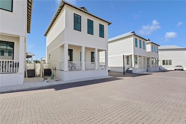 view of front of home with covered porch