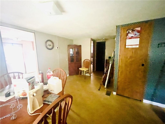 view of dining room