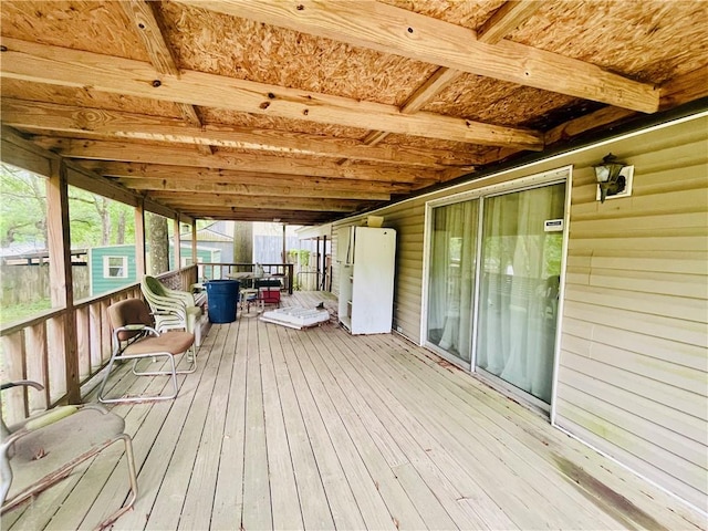 view of wooden terrace