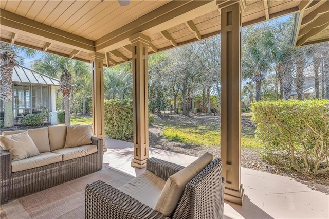 view of patio / terrace with outdoor lounge area