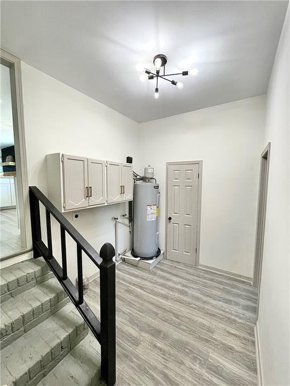 interior space featuring electric water heater