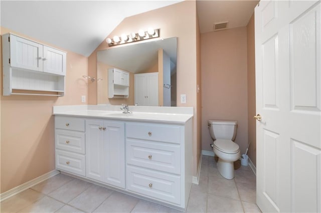 5039 Cole Dr W, Mobile, AL 36619 - bathroom with baseboards, tile patterned flooring, toilet, and visible vents