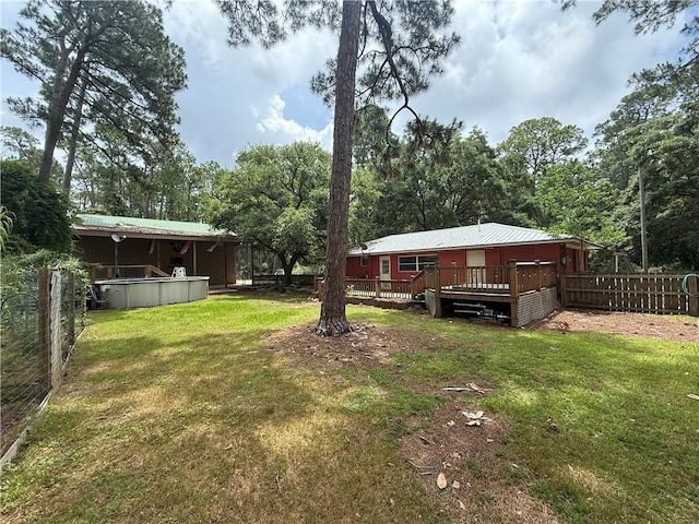 408 Chenault Ave, Dauphin Island, AL 36528 - view of yard with a deck