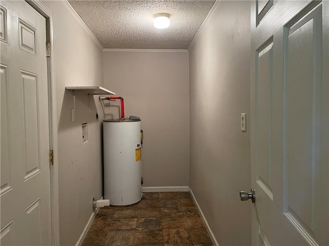 utility room with gas water heater