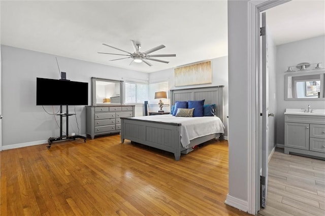 42 Lourando Dr W, Mobile, AL 36606 - bedroom with light wood-style floors and a ceiling fan