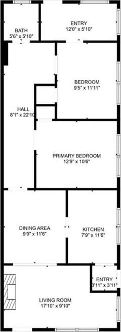 1852 Old Shell Rd, Mobile, AL 36607 - view of property floor plan