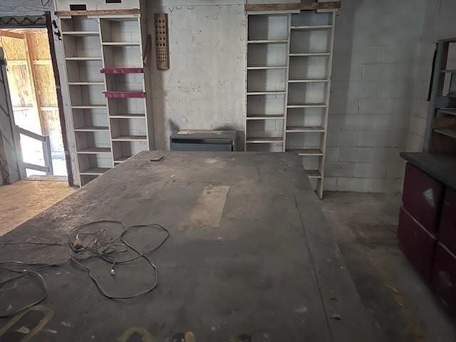 interior space with concrete flooring