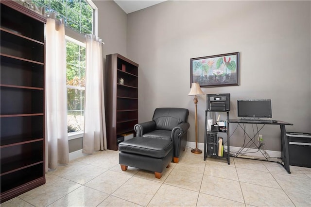 2765 Knollwood Dr, Mobile, AL 36693 - sitting room with baseboards and tile patterned flooring