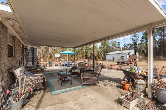 view of patio / terrace featuring outdoor lounge area