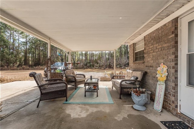 view of patio / terrace featuring outdoor lounge area