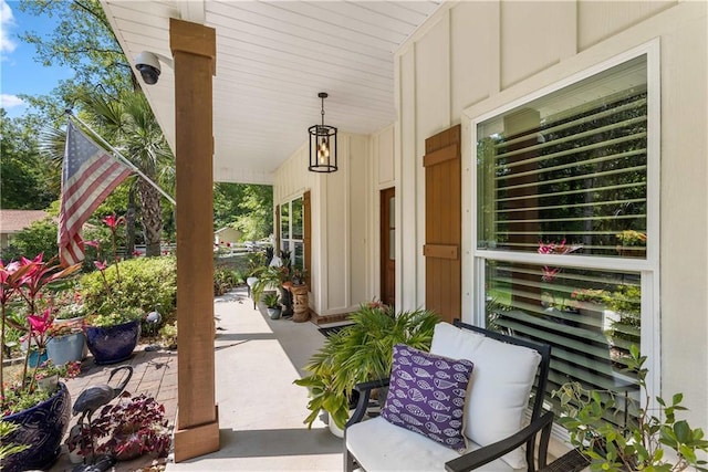 view of patio / terrace with a porch