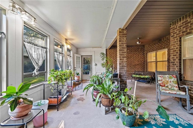 view of sunroom / solarium