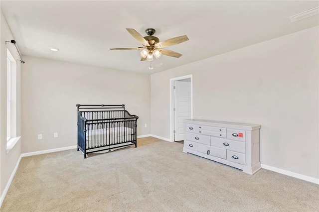 unfurnished bedroom with baseboards and carpet floors