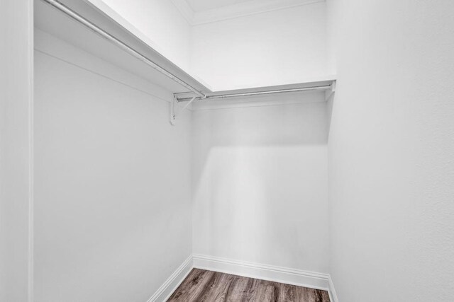 21621 Coleman Cemetery Rd, Moss Point, MS 39562 - walk in closet with dark wood-type flooring
