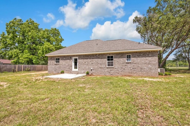 21621 Coleman Cemetery Rd, Moss Point, MS 39562 - rear view of property with a patio, central air condition unit, and brick siding