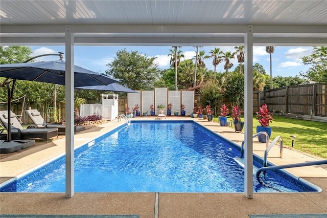 7250 Pine Station Rd S, Mobile, AL 36695 - view of pool featuring a fenced backyard and a patio