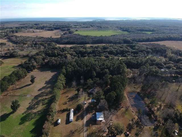 drone / aerial view with a rural view