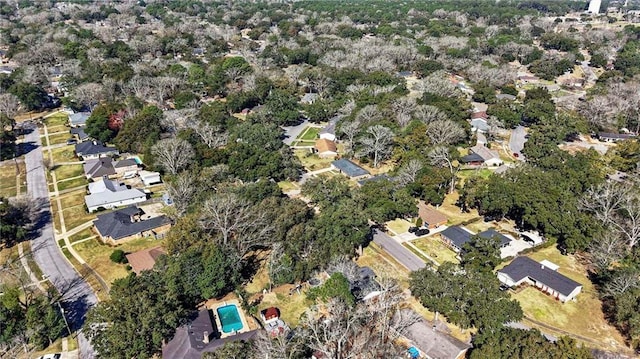 drone / aerial view with a residential view