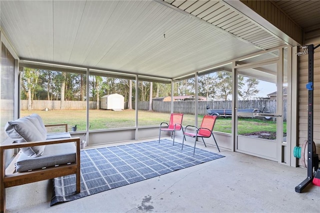 view of sunroom / solarium