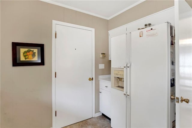 corridor featuring ornamental molding