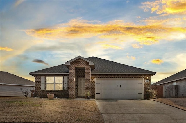 view of front of house featuring a garage