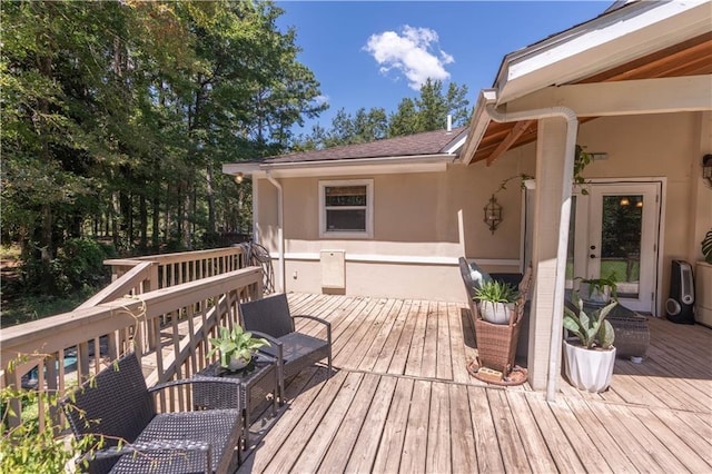 view of wooden deck