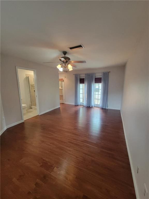 2544 Buckboard Ct, Mobile, AL 36695 - unfurnished room with wood finished floors, baseboards, and ceiling fan