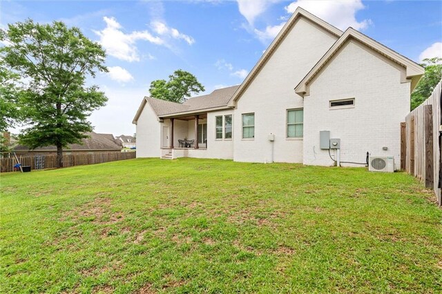 3699 Elysian Fields Dr, Saraland, AL 36571 - rear view of property with a cooling unit and brick siding