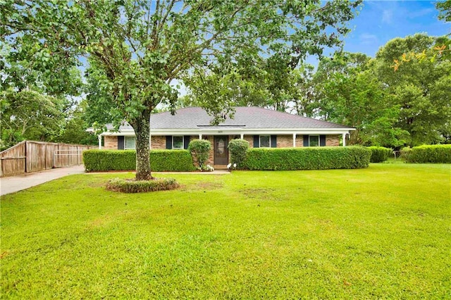 3011 Olde Gate Rd, Mobile, AL 36695 - ranch-style home with a front lawn, driveway, and brick siding