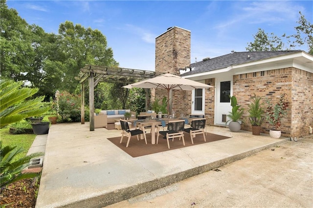 3011 Olde Gate Rd, Mobile, AL 36695 - view of patio / terrace with an outdoor living space and a pergola