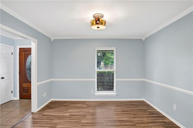 3011 Olde Gate Rd, Mobile, AL 36695 - spare room featuring wood finished floors and ornamental molding