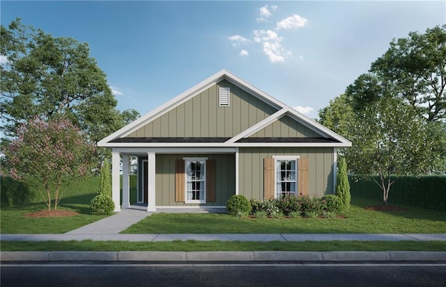 view of front of house with a front yard