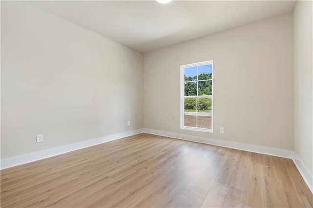 empty room featuring light hardwood / wood-style floors